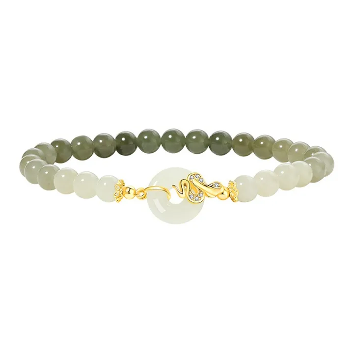 Long Fu Hetian Jade Bracelets White Jade/Pale Greenish White Jade Women's-0