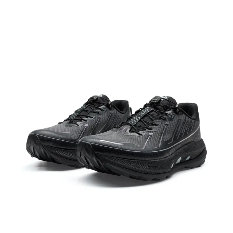 XTEP Shock Absorbers With Slip Resistant And Abrasion Resistant Properties Low Top Outdoor Shoes Men's Black Gray-2