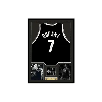 Three For Brooklyn Nets Basketball Fan Supplies Beckett Certification Framed Black Unisex
