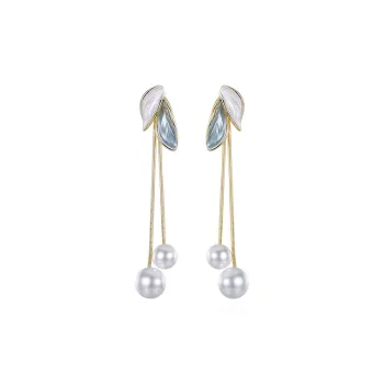 NATURALLYJOJO Shell Pearl Earrings Women's White