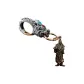 925 Sterling Silver Chinese Auspicious Animal Spring Keychain+Guan Gong