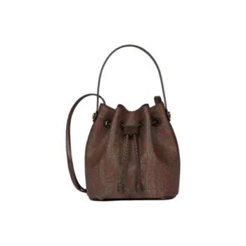 ETRO Cotton Bucket Bag, Shoulder Bag, Crossbody Bag, Handbag Mini Men's Brown