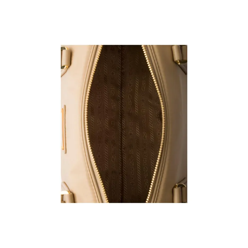 PRADA Recycled Nylon Handbag, Shoulder Bag Medium Size Women's Camel Brown-5