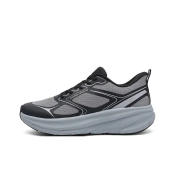 LPMX Cushioning Wear Resistant Low Top Sprint Running Shoes Men's Black Gray
