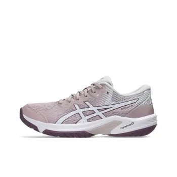 Asics Anti Slip Wear Resistant Low Top Badminton Shoes Women's Pink White