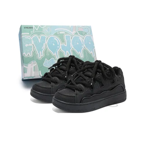 CVOJOO Puffy Shoes Height Increasing Slip Resistant Low Top Skateboard Shoes Unisex