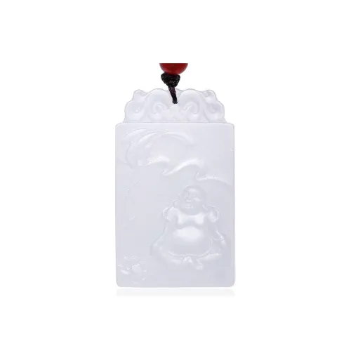 PEARL QUEEN Hetian Jade Pendants Pale Greenish-White Jade Unisex
