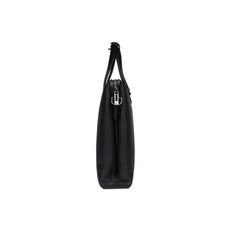 ELLE HOMME Cow Leather Official Briefcase Regular Men's Black-2