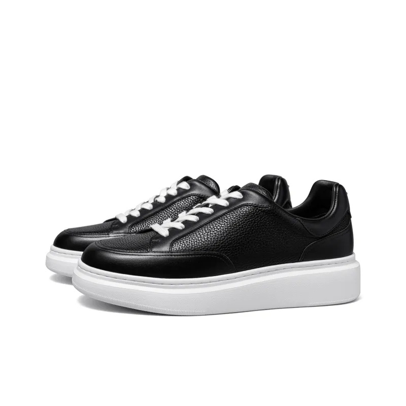 THOM WILLS Trendy Versatile Trainer Sports Casual Shoes Low Top Skateboard Shoes Unisex Black-1