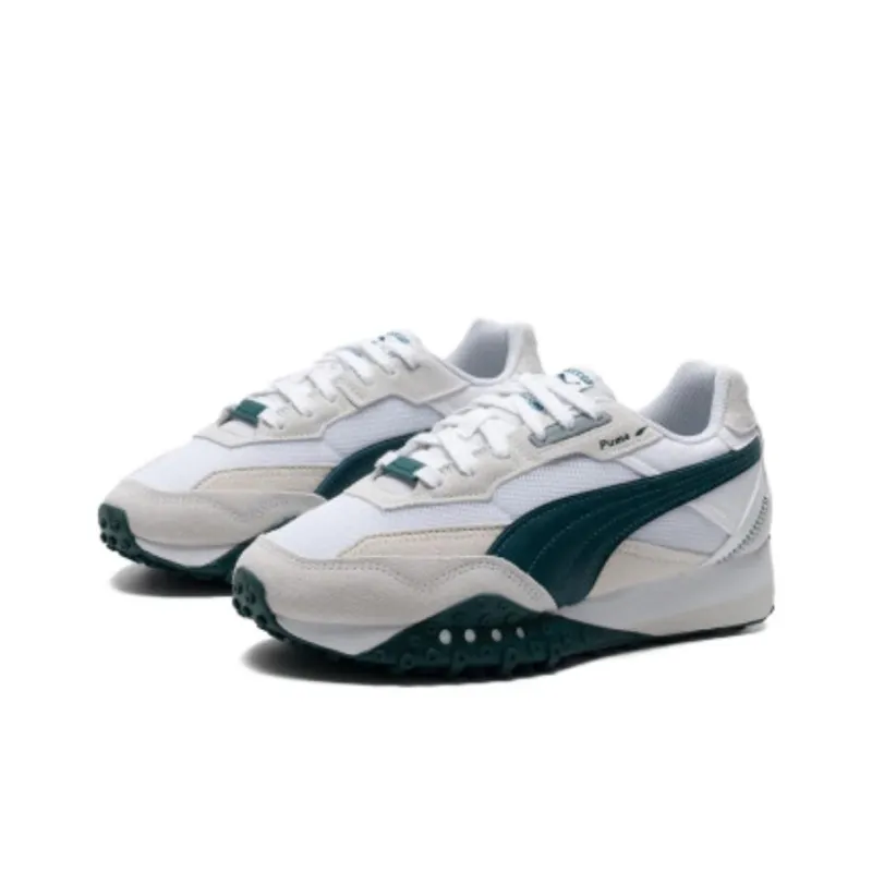 PUMA Blktop Rider Anti Slip Wear Resistant Low Top Casual Shoes Unisex Beige Green-2