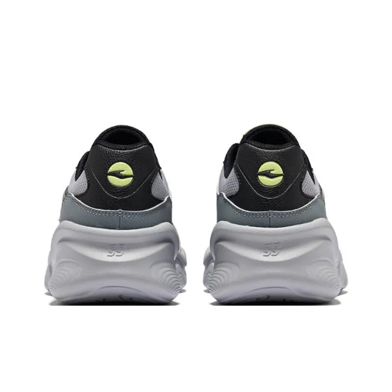 Erke Cushioned Slip Resistant Coverage Low Top Casual Shoes Men's Gray-4
