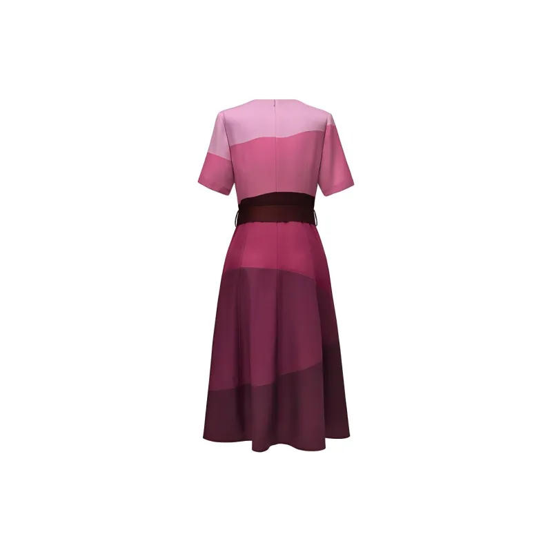 DIFFIE RIEGER Short-Sleeved Dresses Women's Plum-1