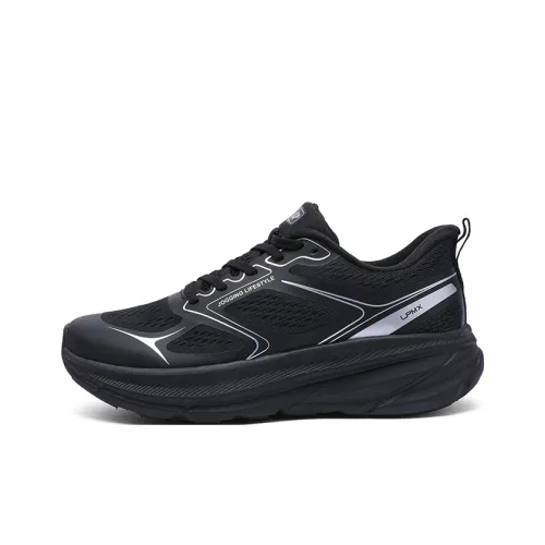 LPMX Cushioning Wear Resistant Low Top Sprint Running Shoes Men's Black