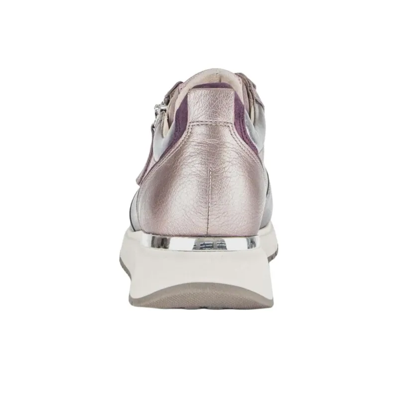 Gabor Comfort Low-Top Casual Shoes Women's Silver Purple-4