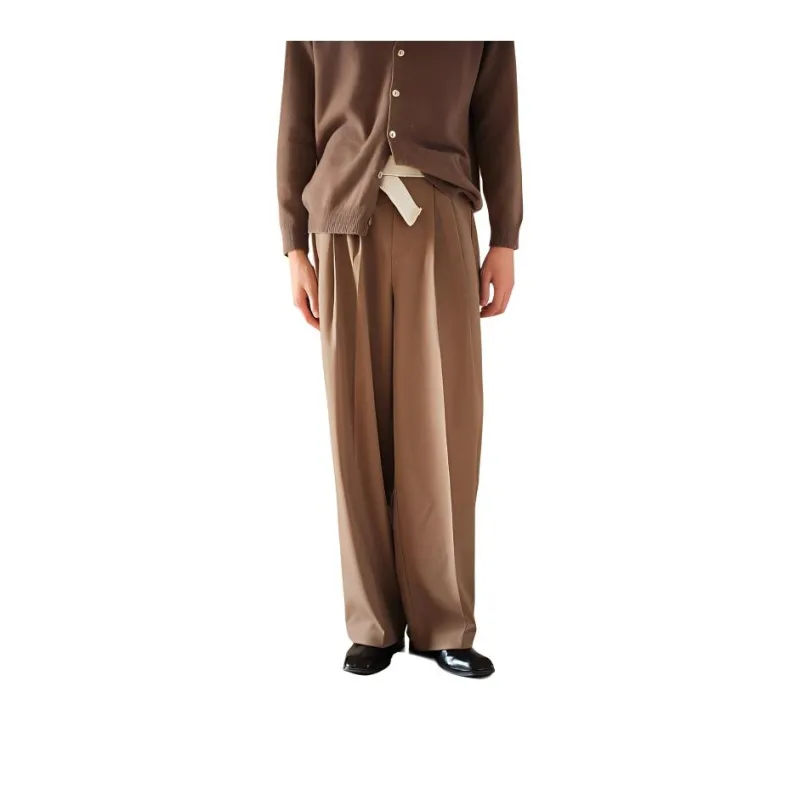 SAME FLOW Suit Trouser Men's Tea Brown-2