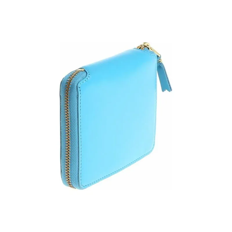 CDG Cow Leather Wallet Unisex Light Blue-2