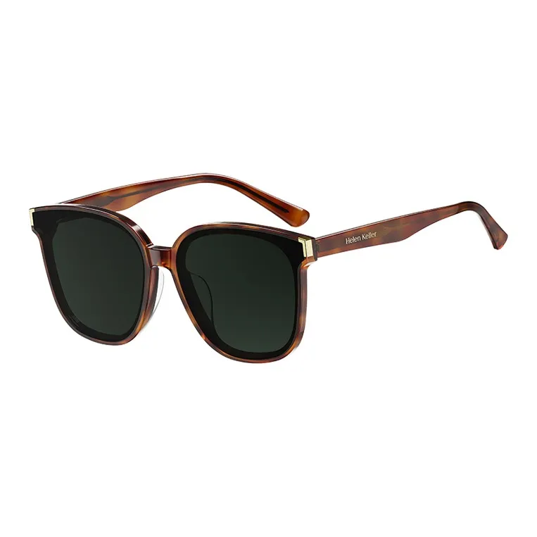 HELEN KELLER Plate Frame Square Sunglasses Unisex-5