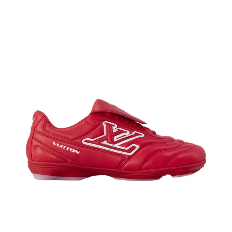 LOUIS VUITTON Footprint Soccer Low-Top Casual Shoes Men's Red-1