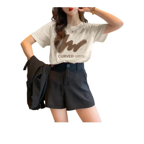 Tonlion T-Shirt Women's Milk White