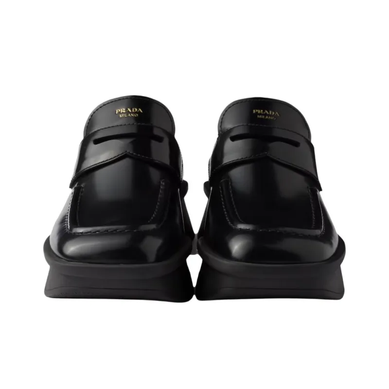 PRADA Equal Loafers 4cm Women's Black-5