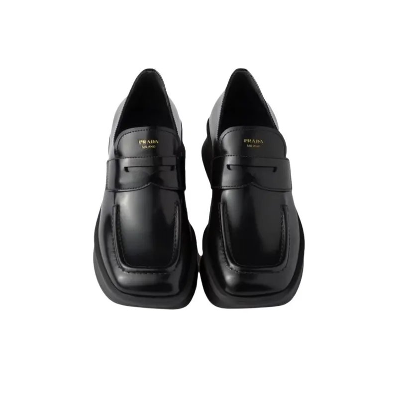 PRADA Equal Loafers 4cm Women's Black-4