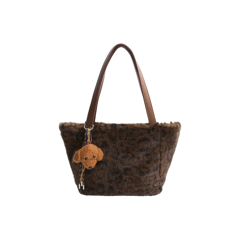 Yalu Plush Tote Bag, Shopping Bag, Shoulder Bag Regular Women's Multicolor-18