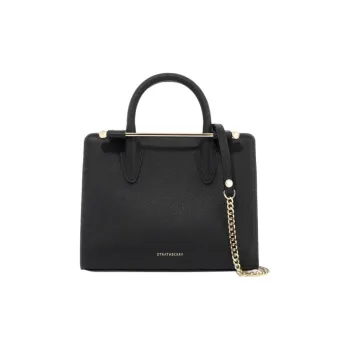 Strathberry Calfskin Tote Bag, Shopping Bag, Handbag Mini Women's Black