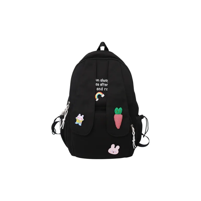 Yalu Nylon Backpack Women's Ecru/Black/Pink-7