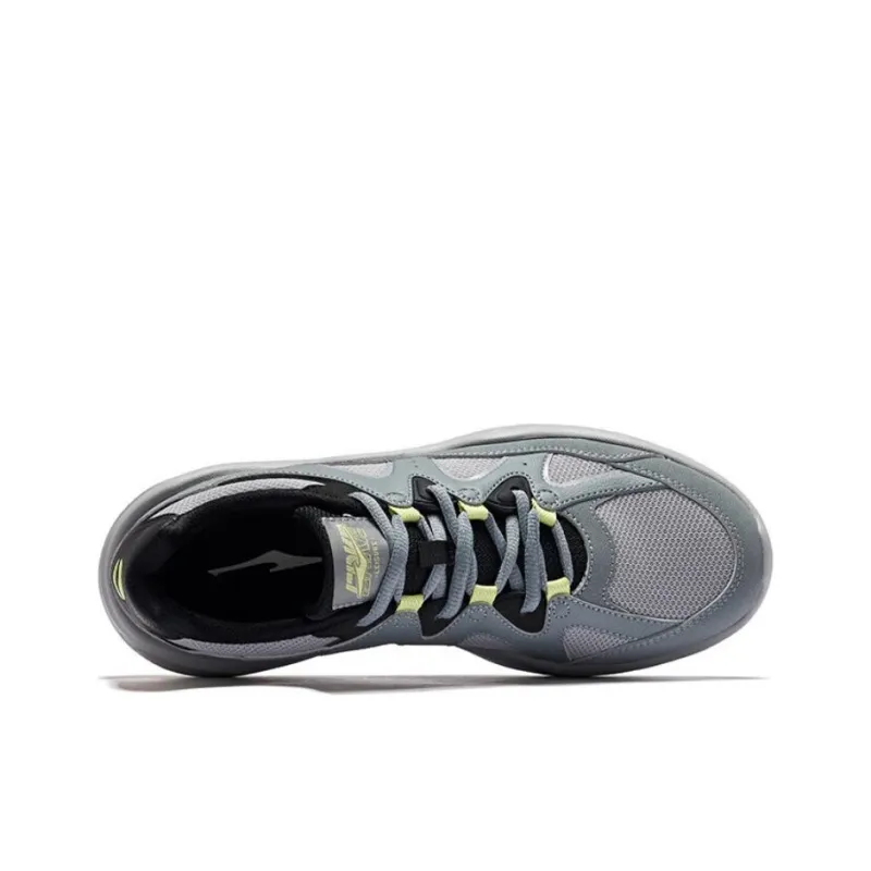 Erke Cushioned Slip Resistant Coverage Low Top Casual Shoes Men's Gray-3