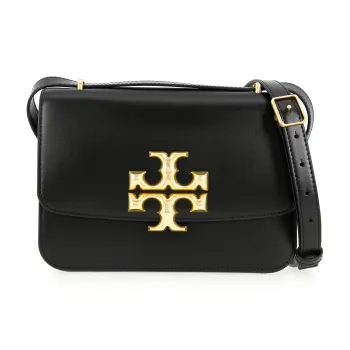 TORY BURCH Eleanor Cow Leather Shoulder Bag Crossbody Bag Medium Size Women's Black
