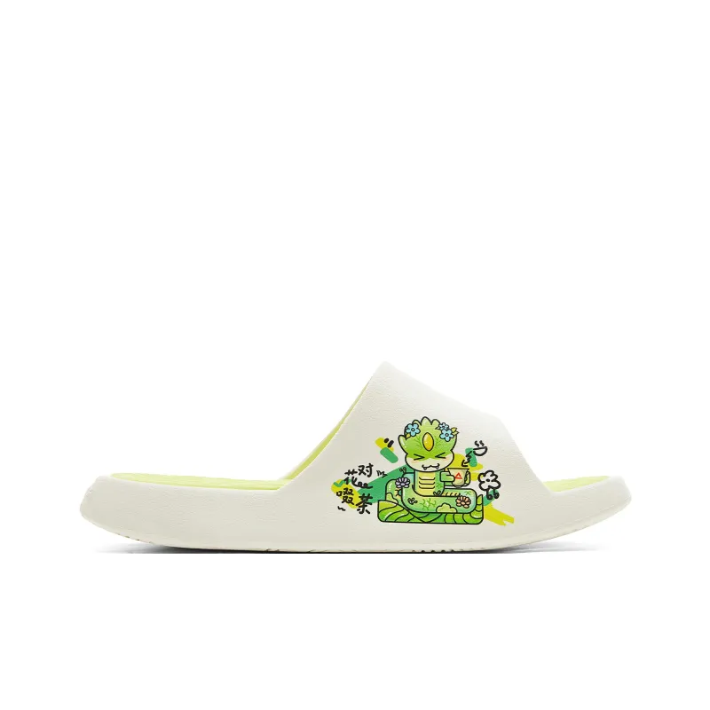 PEAK State Pole Classic Drag Slip Resistant Abrasion Resistant Slide Slippers Men's White Green-1