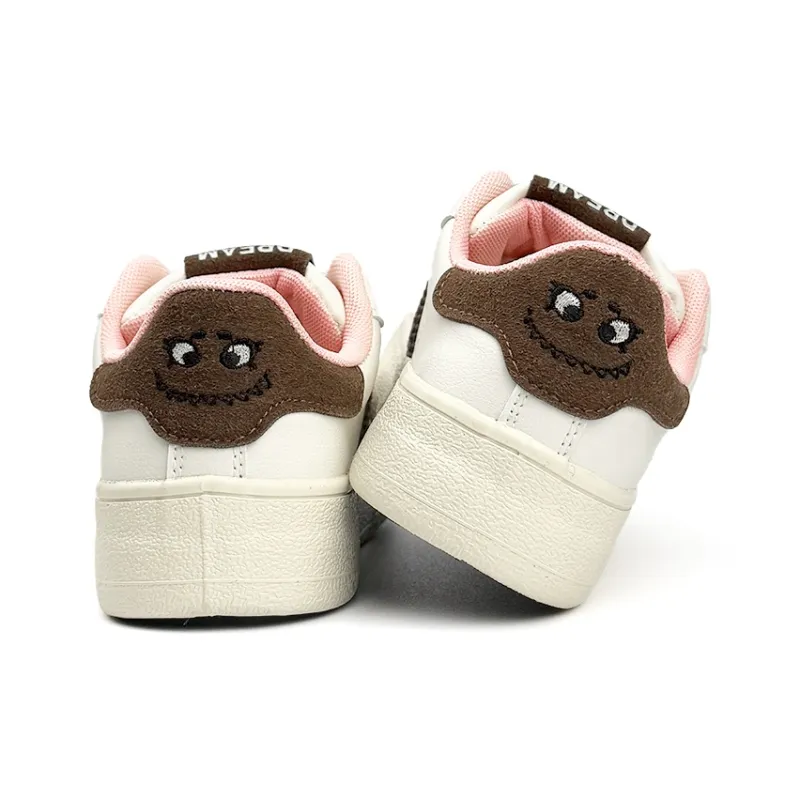 Mengsai Shock Absorbers With Slip Resistant Features Low Top Skateboard Shoes Women's Pink Brown-3