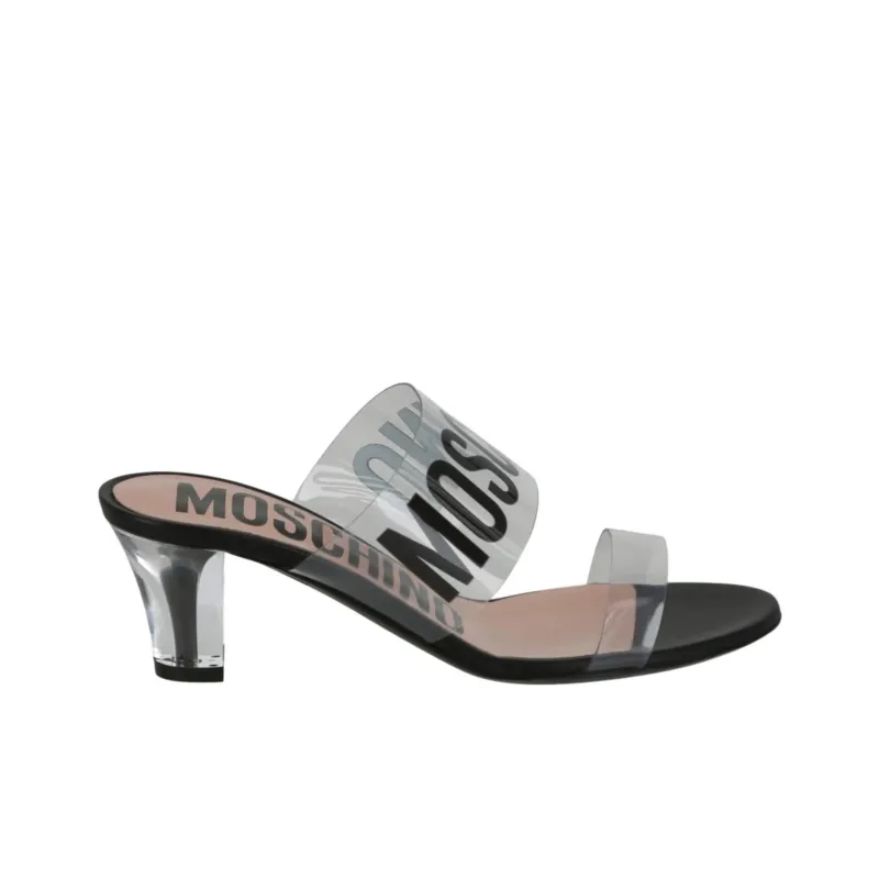 MOSCHINO Slide Slippers 5cm Women's Black-1