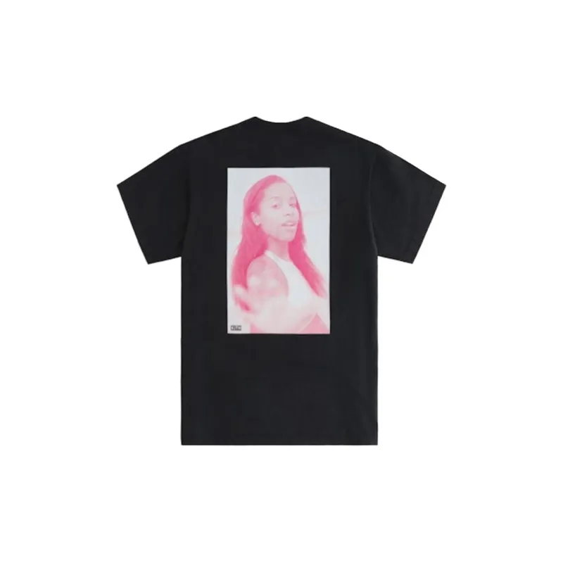 KITH Women's Aaliyah Classic Logo Vintage Tee Black-1
