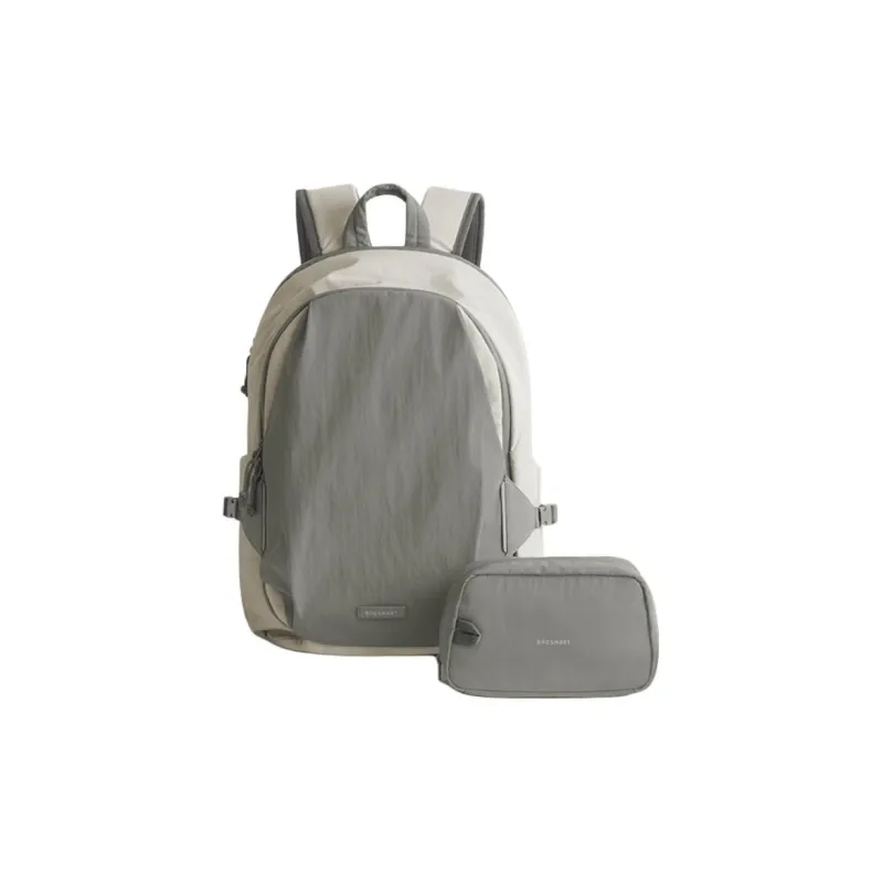 BAGSMART Nylon Light Travel Backpack Laptop Bag Medium Size Unisex Orange/Gray-4