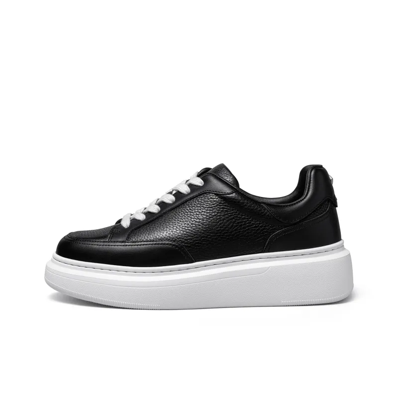 THOM WILLS Trendy Versatile Trainer Sports Casual Shoes Low Top Skateboard Shoes Unisex Black-7