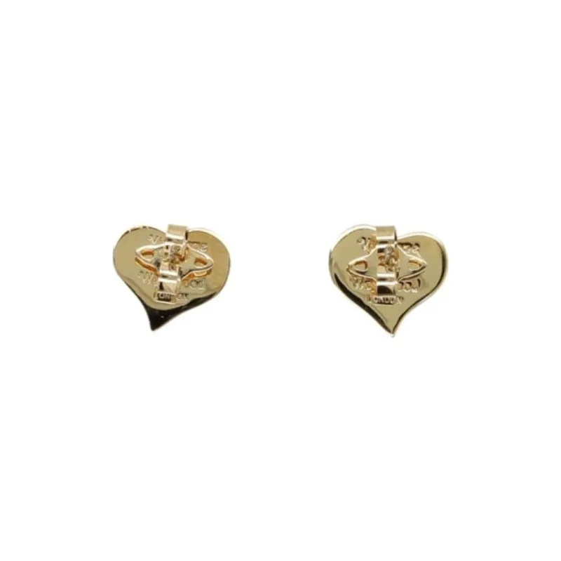 Vivienne Westwood Orb Heart Shaped Embellished Earrings-1