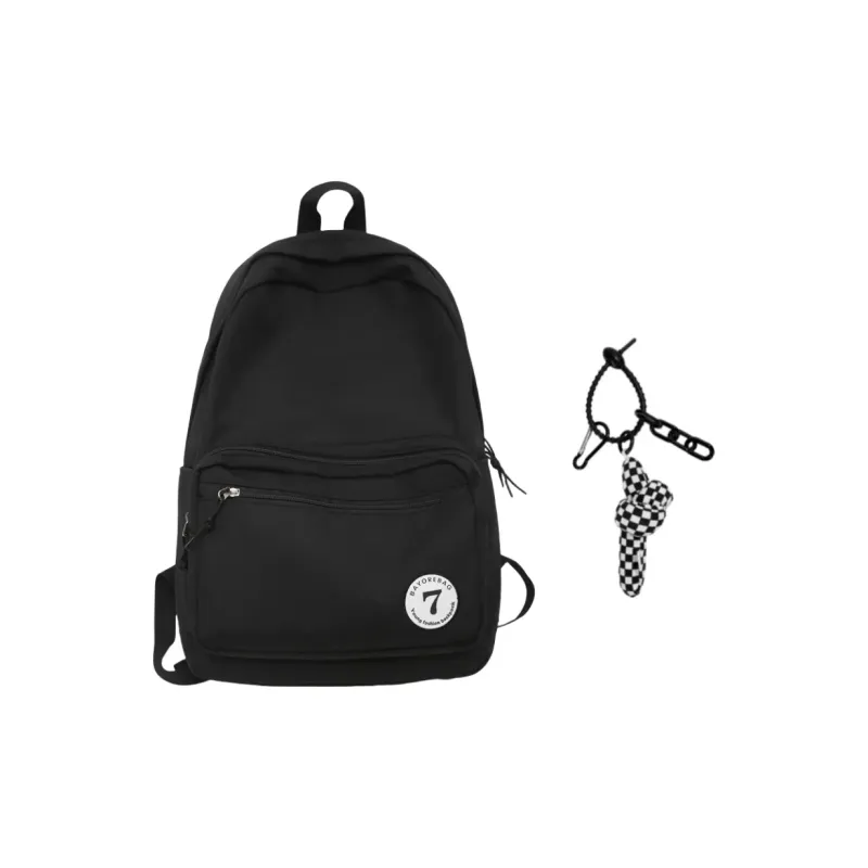GEERDUN Nylon Backpack Regular Unisex Black/White/Red/Yellow-14
