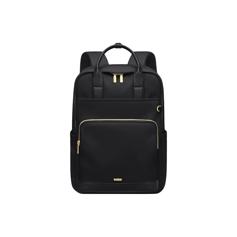 V.NINE Fabric Backpack Laptop Bag Backpack Large Size Unisex Apricot/Black-10