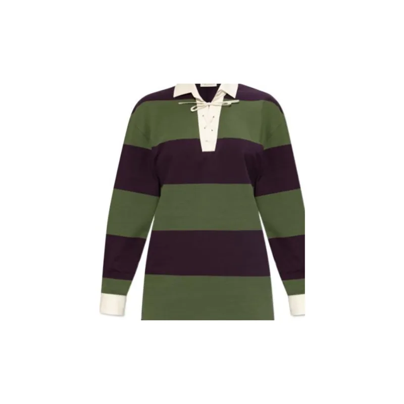 DRIES VAN NOTEN Chu Lightweight Striped Polo Shirt-5
