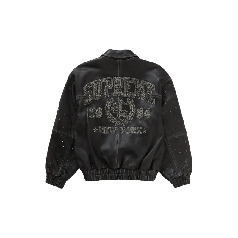 Supreme Gem Studded Leather Jacket-2