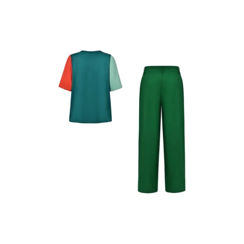 DIFFIE RIEGER Casual Suit Women's Color Blocking-1