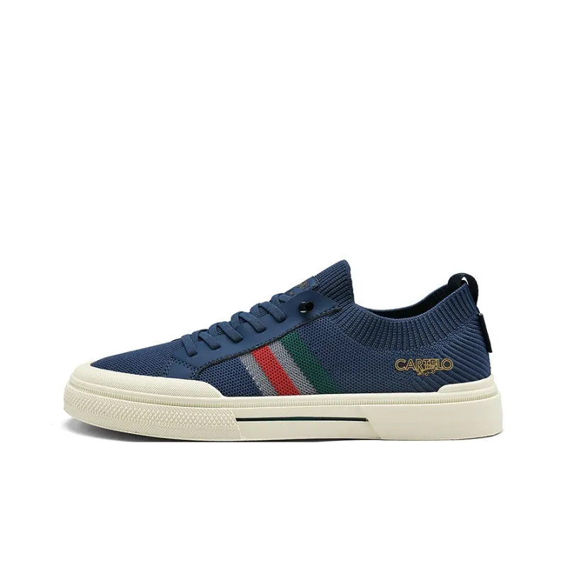 CARTELO Vintage Design Flyknit Shoes Low Top Casual Shoes Men's-8