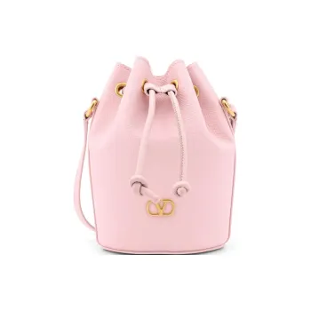 Valentino Leather Bucket Bags Shoulder Bags Women's Pink