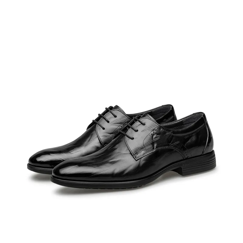 ZRO Dress Shoes Men Low Top Black-1