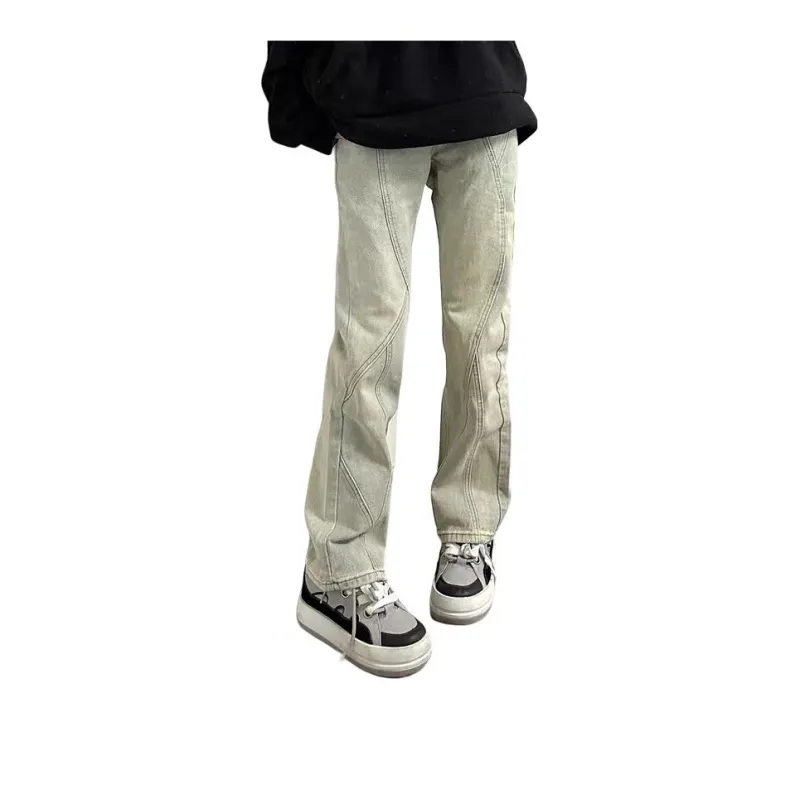 TESTUNG Classic Jeans Style Unisex Yellow Mud Tone-0