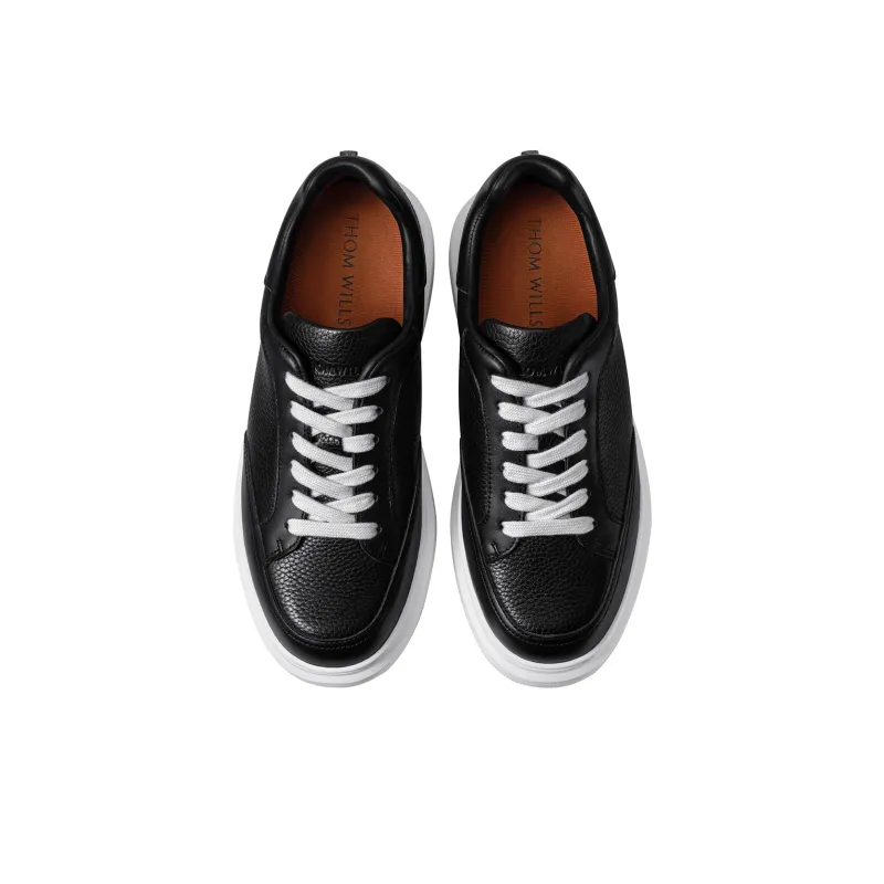 THOM WILLS Trendy Versatile Trainer Sports Casual Shoes Low Top Skateboard Shoes Unisex Black-9