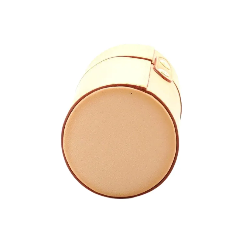 LOUIS VUITTON Leather Storage Box Women's Beige-4