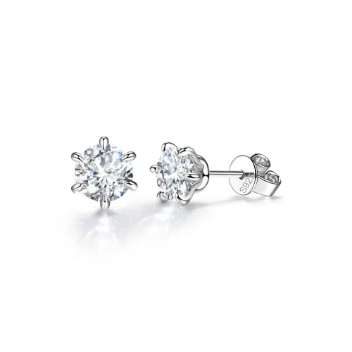 FANCI S925 Silver Stud Earrings Women's