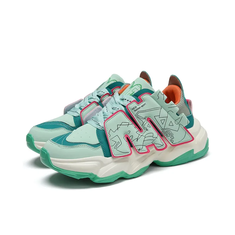 ZOIBBOE Cushioned Anti Slip Wear Resistant Lightweight Height Increasing Low Top Chunky Sneakers Unisex-20